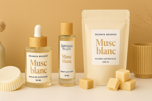 Musc Blanc – Parfum d’intérieur intemporel et raffiné