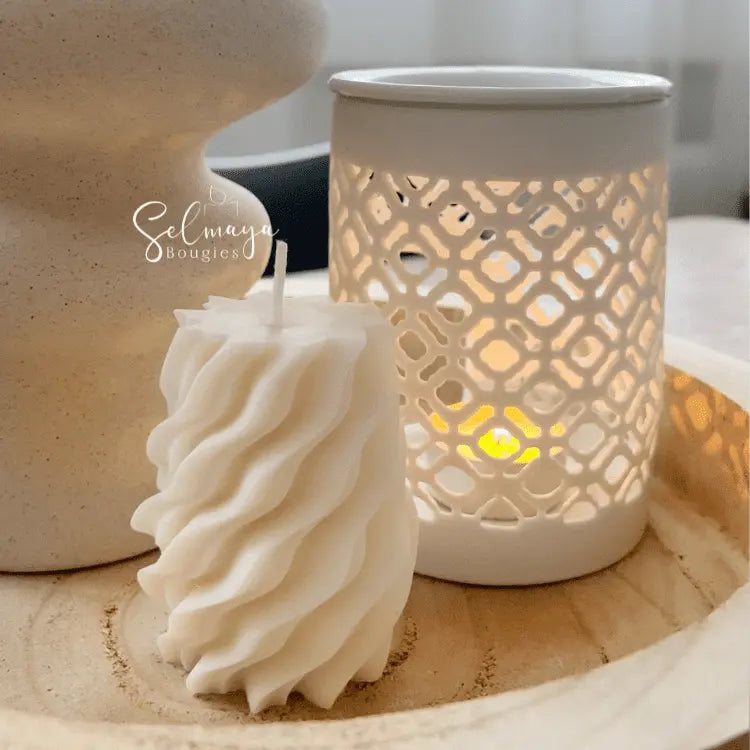 Bougie blanche Harmonie selmaya.bougies