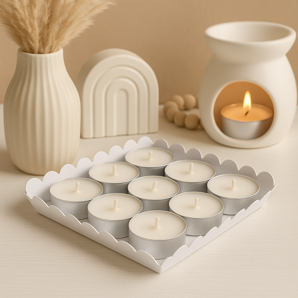 Bougies chauffe plat lot de 9 - cire végétale de soja