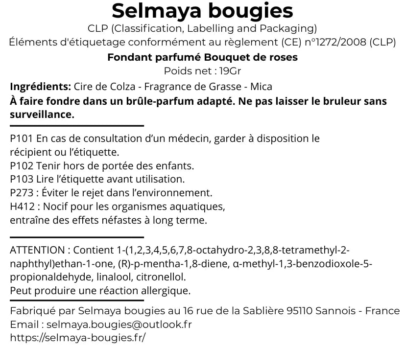 Bouquet de roses 19gr - Fondant parfumé naturel pas cher et fait main vendor-unknown