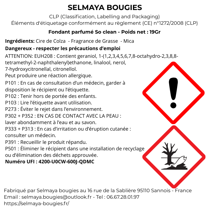 Fondant parfumé So clean 19gr