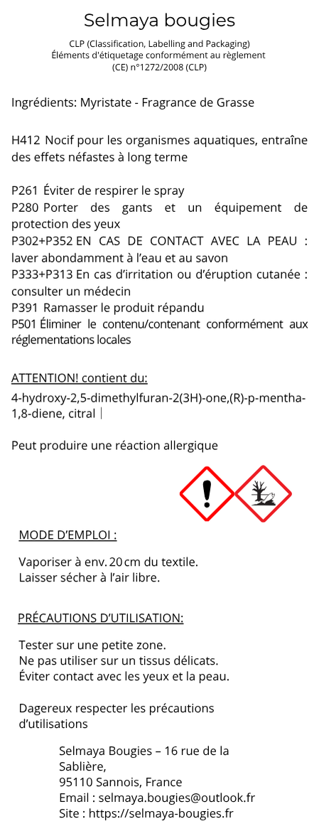 Linge propre - Spray parfumé pour linge de maison 50ml