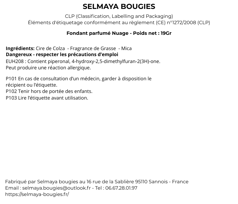 Nuage - Fondant parfumé 19gr