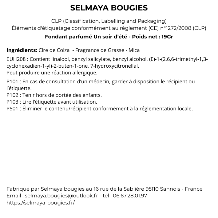 Un soir d'été 19gr - Fondant parfumé