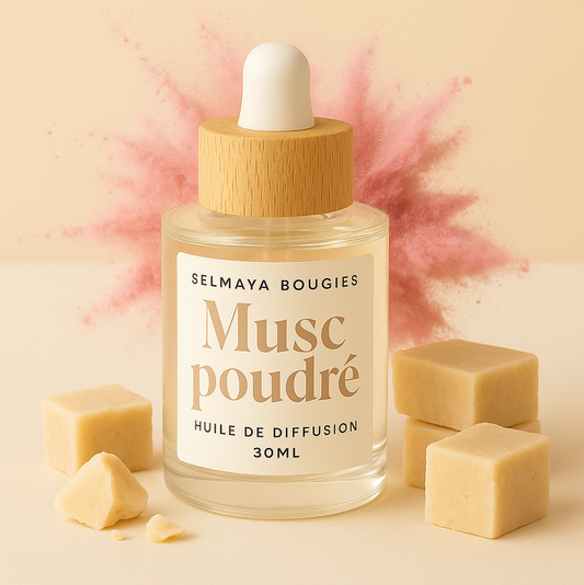 Musc poudré - Huile de diffusion parfumée fait main
