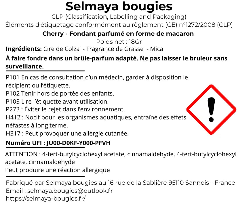Cherry 18gr - Fondant parfumé en forme de macaron - pièce vendor-unknown