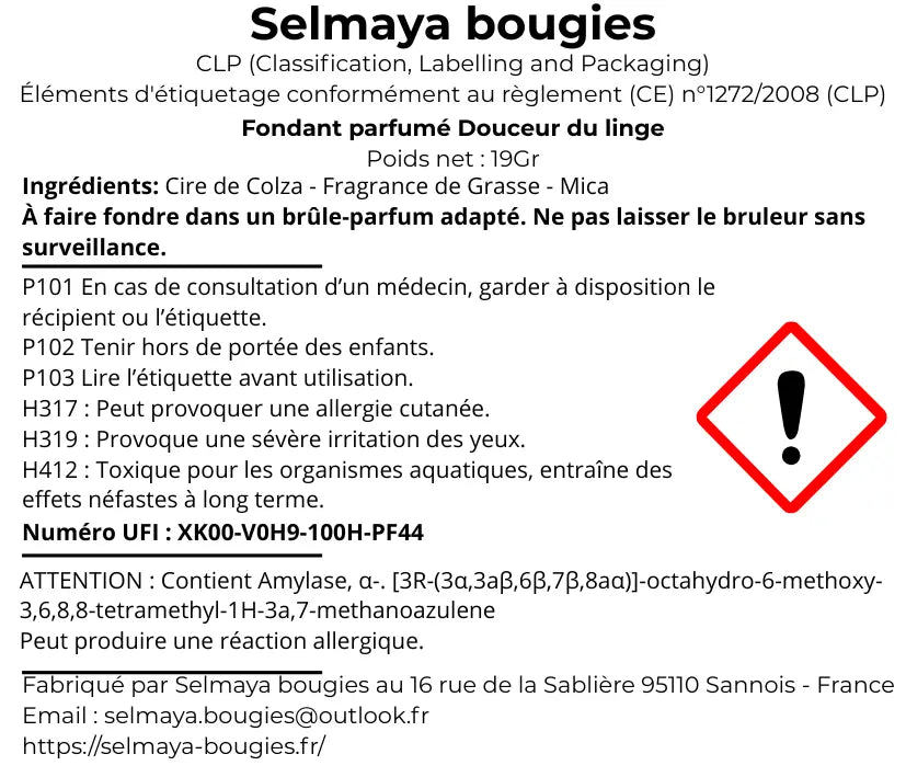 Douceur du Linge 19gr - Un fondant parfumé qui sent la lessive vendor-unknown
