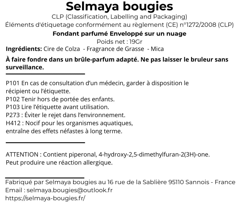 Enveloppé dans un nuage 19gr - Fondant parfumé naturel et végan vendor-unknown