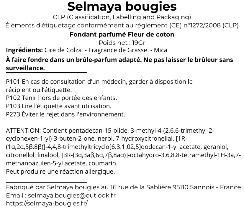 Fondant parfumé naturel à la fleur de coton - Une caresse de douceur vendor-unknown