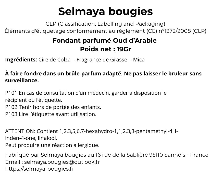 Fondant parfumé naturel en format tartelette : Oud d'Arabie vendor-unknown