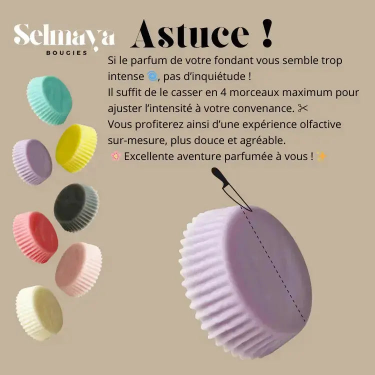 Fondant parfumé bougie senteur Adoucissant : L'essence d'un foyer chaleureux et frais Selmaya bougies