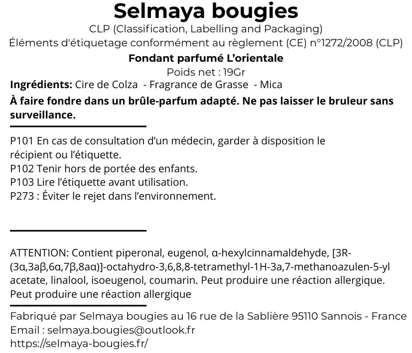 L'oriental 19gr - Fondant parfumé naturel - senteur boisée vendor-unknown