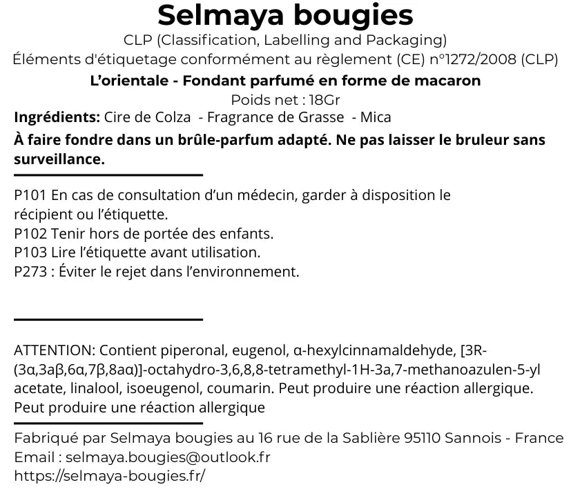 L'oriental - Fondant parfumé en forme de macaron - pièce vendor-unknown