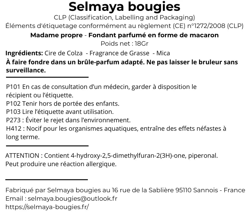 Madame propre - Fondant parfumé à la senteur de lessive vendor-unknown