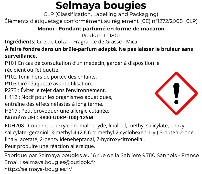 Monoï - Fondant bougie parfumé - pièce vendor-unknown