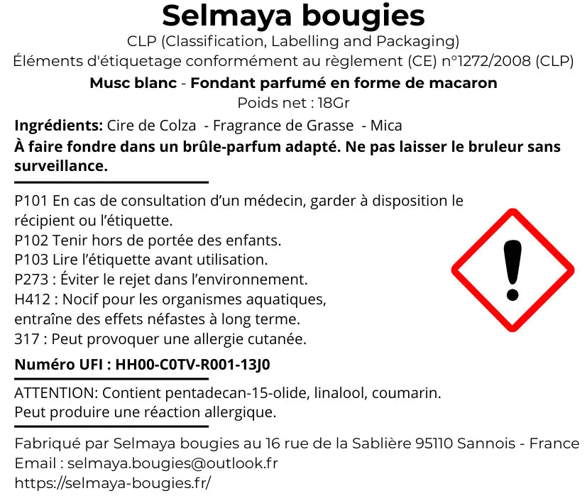 Musc blanc - Fondant bougie parfumé  - pièce vendor-unknown