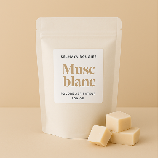 Musc blanc - Poudre parfumée pour aspirateur à la senteur fraiche