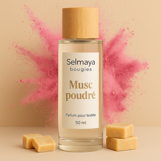 Musc poudré - Spray parfumé pour le linge sans alcool