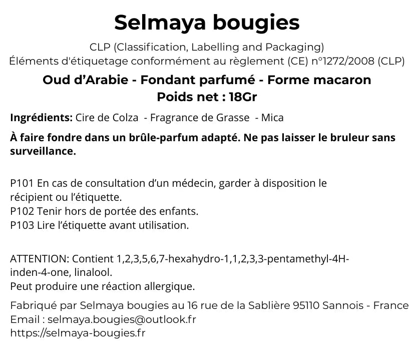 Oud d'Arabie - Fondant  bougie parfumé  - l'unité vendor-unknown