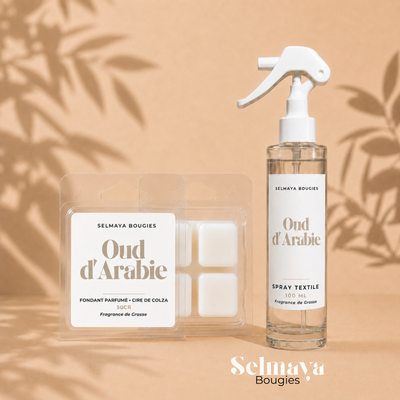Duo Oud d'Arabie : Spray Textile + Fondant Parfumé Oriental