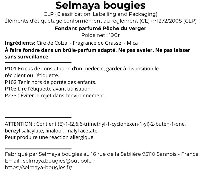 Pêche du verger 19gr - Fondant parfumé naturel de fabrication française vendor-unknown
