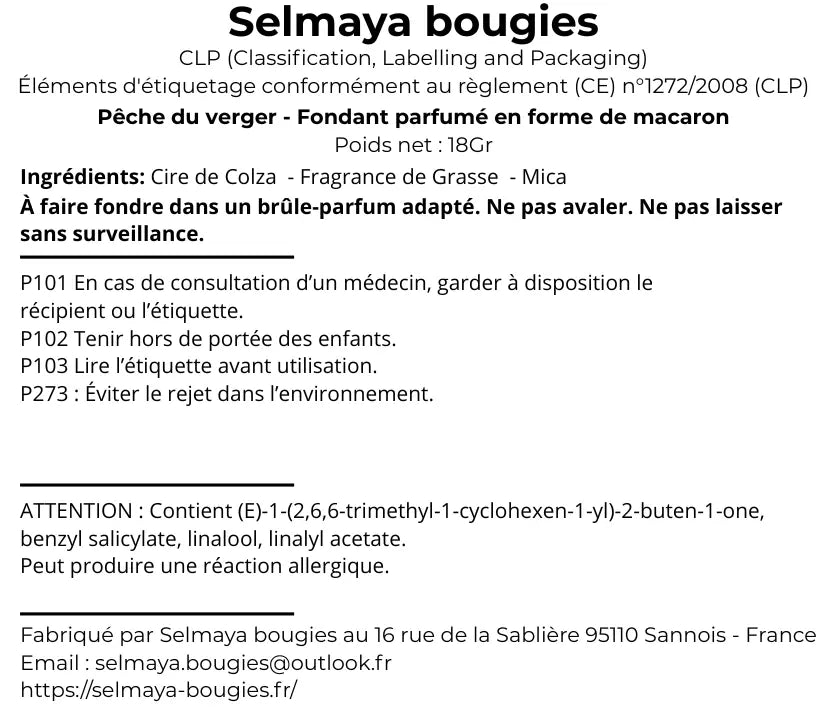 Pêche du verger - Fondant bougie parfumé naturel - pièce vendor-unknown