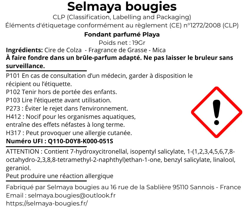 Playa 19gr - Fondant parfumé naturel végétal vendor-unknown