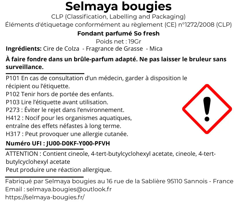 So fresh 19gr - Fondant bougie naturel pas cher vendor-unknown