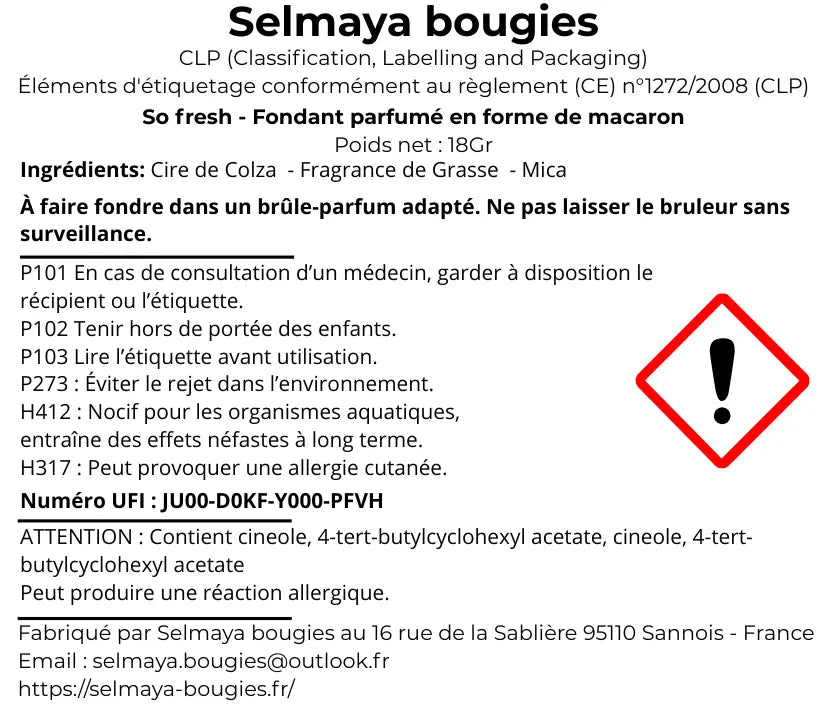 So fresh - Fondant parfumé  en forme de petit macaron - pièce vendor-unknown