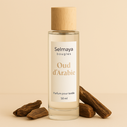 Oud d'Arabie - Spray parfumé naturel pour linge de maison fait main