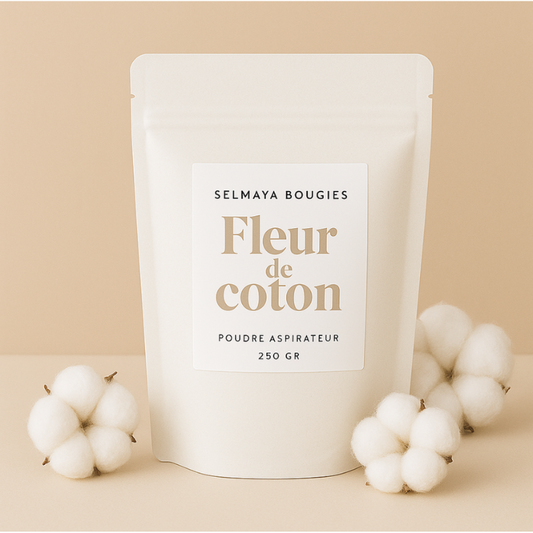 Fleur de coton - Poudre parfumée fait main pour aspirateur