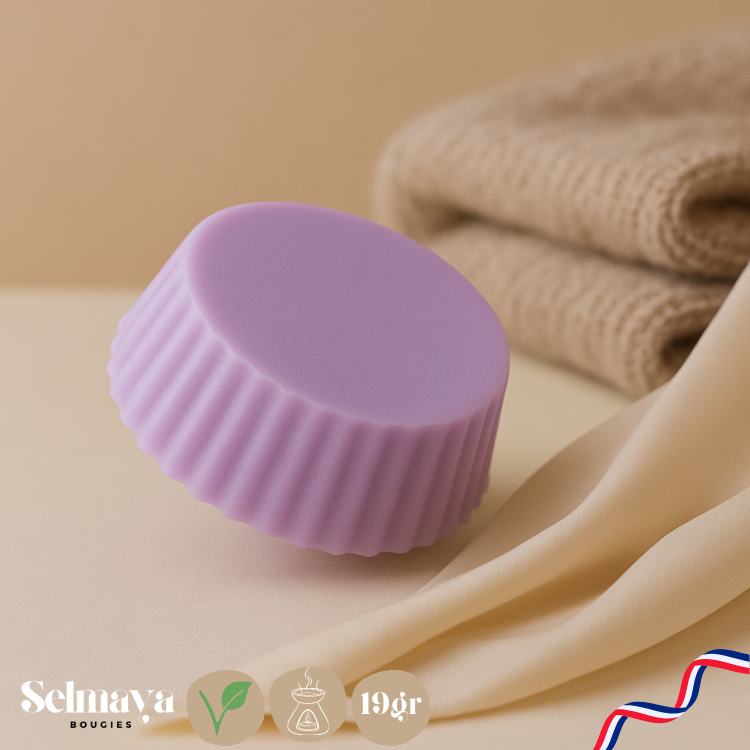 Cachemire et soie 19gr - fondant parfumé naturel - format tartelette