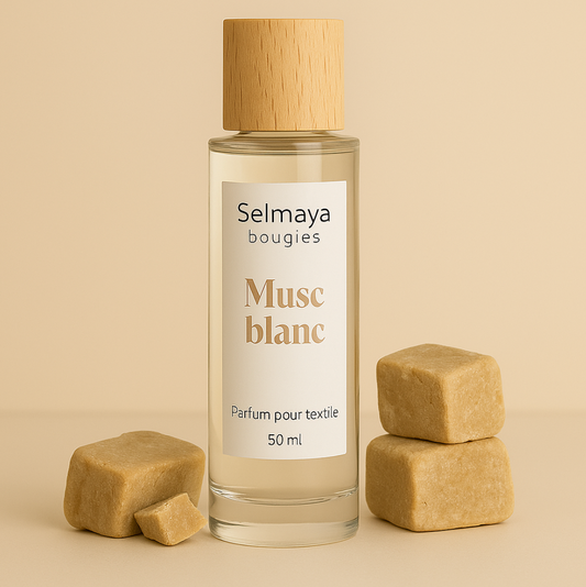 Musc blanc - Spray parfumé naturel et artisanal pour linge de maison