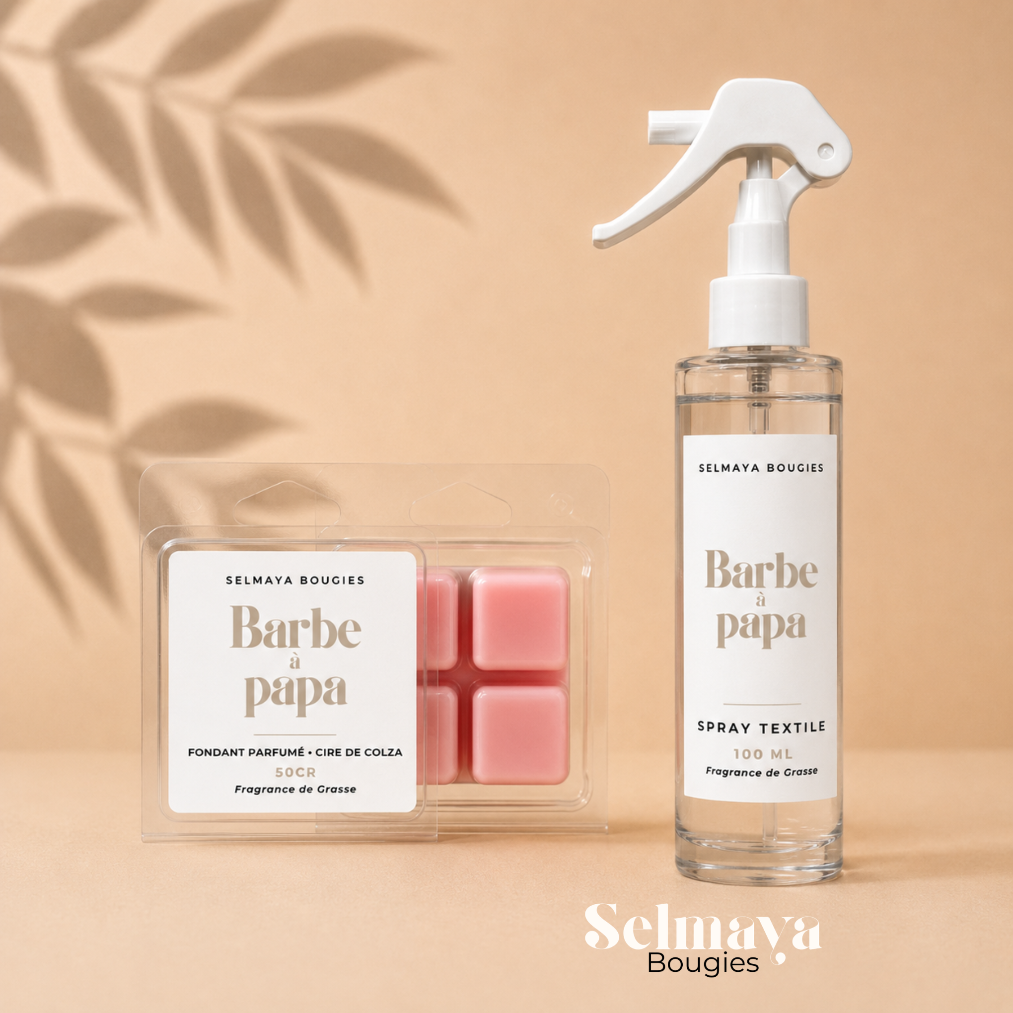 Duo Barbe à Papa : Spray Textile + Fondant Parfumé Gourmand