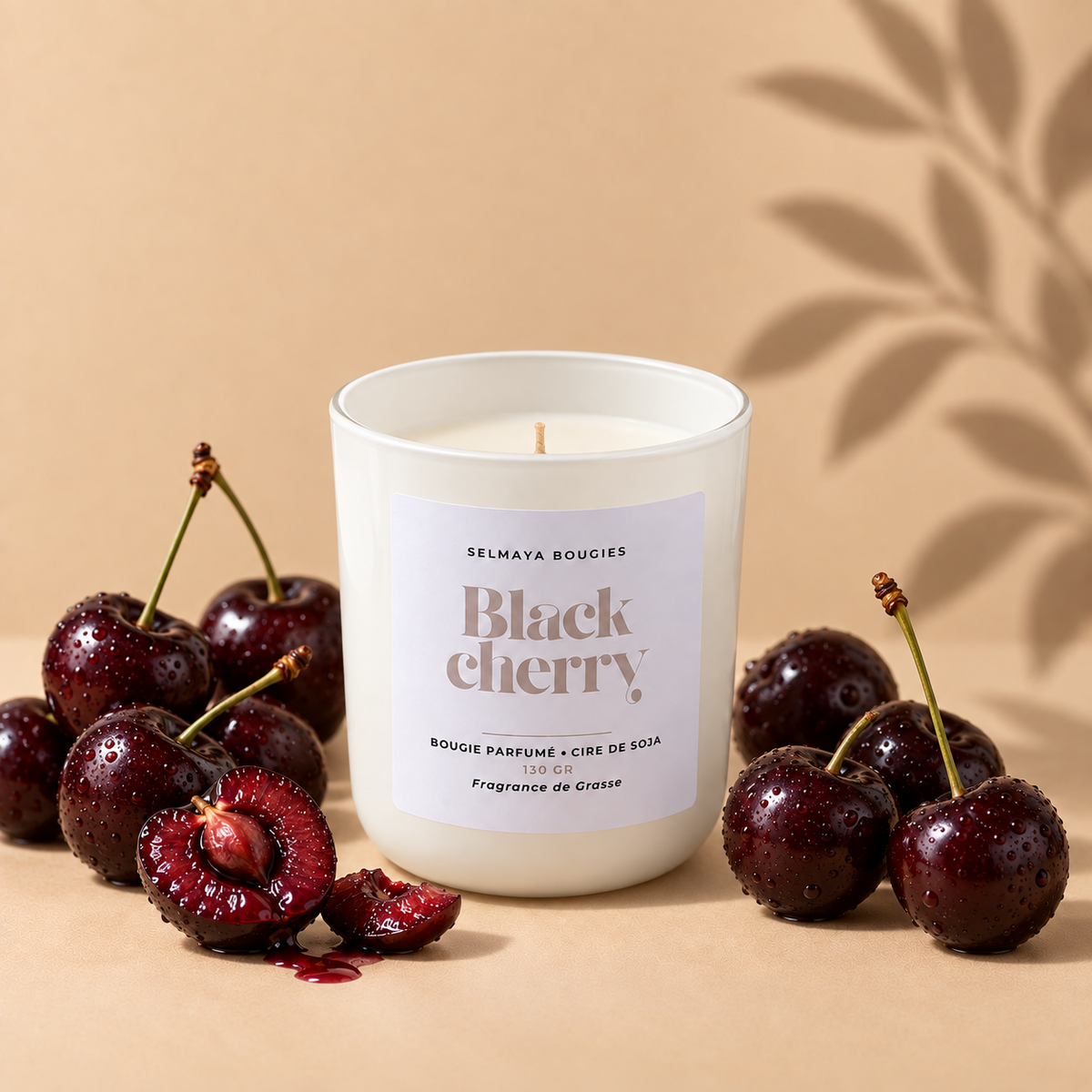 Bougie parfumée Black cherry 130 gr