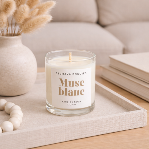Bougie parfumée - Musc blanc -