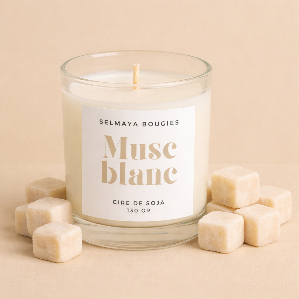 Bougie parfumée - Musc blanc -
