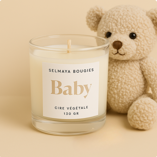 Bougie parfumée à la cire végétale - Baby