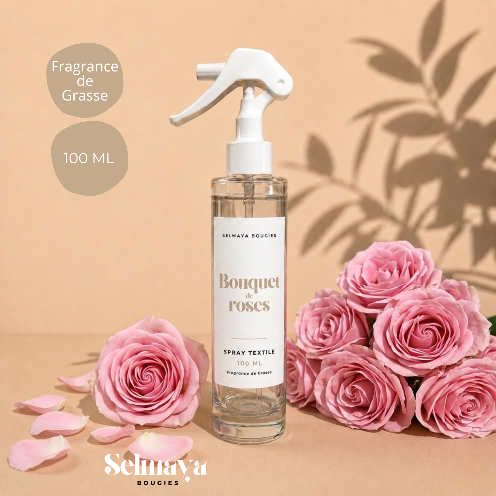 Spray textile Bouquet de Roses | Parfum linge de maison floral