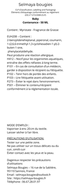 Spray textile Baby | Parfum linge de maison doux