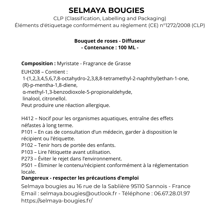 Diffuseur de parfum - Bouquet de roses