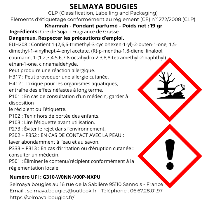 Khamrah - Fondant parfumé à la cire de colza