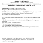 Fiche CLP fondant Musc Poudré 19gr - informations de sécurité réglementaires