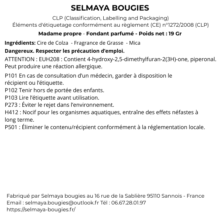 Madame propre - Fondant parfumé en forme de tartelettes