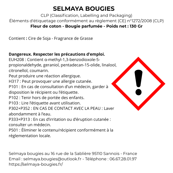 Bougie parfumée - Musc blanc -