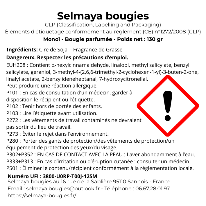 Monoï - Bougie parfumée