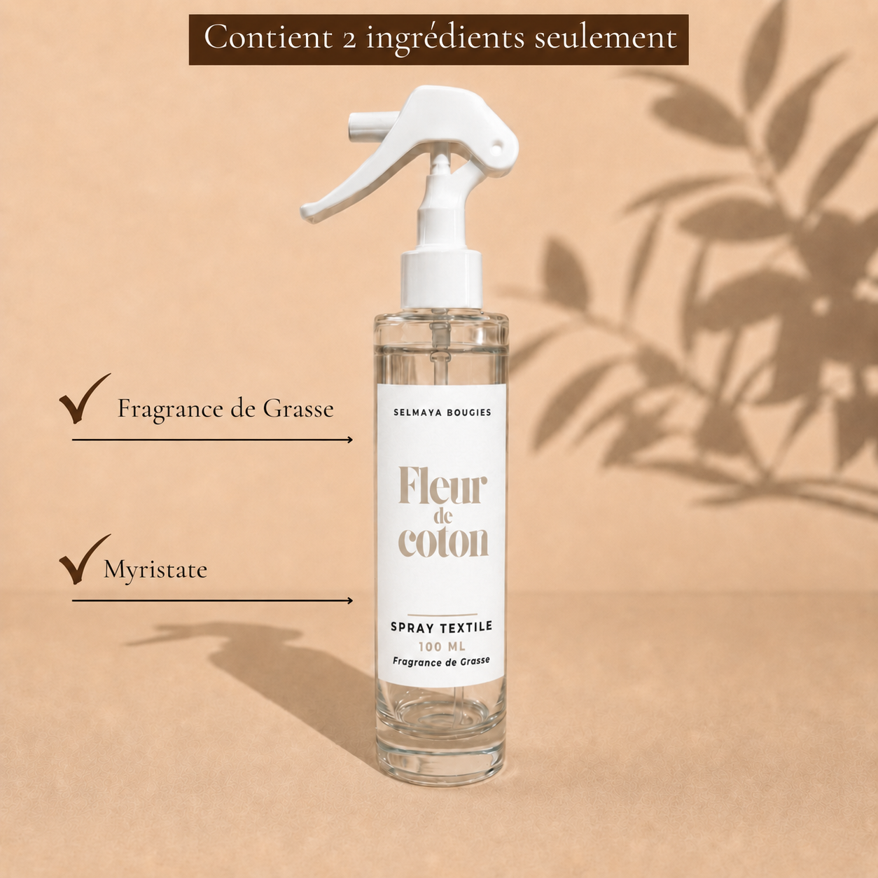 Spray textile Fleur de Coton | Parfum linge de maison