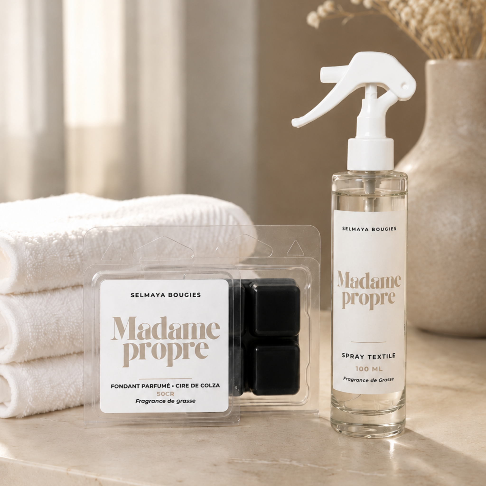 Duo Madame propre - Spray textile + fondant parfumé