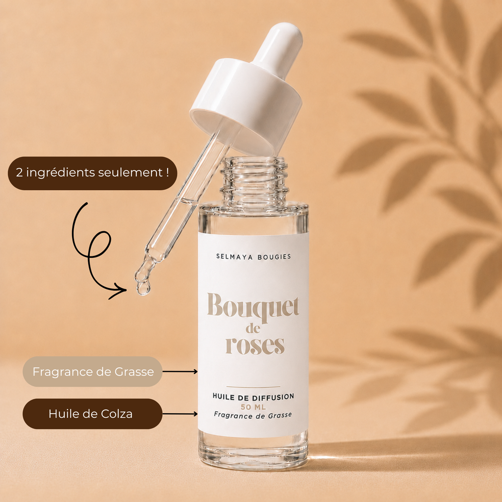 Huile de diffusion Bouquet de Roses | Parfum d'ambiance floral