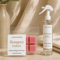 Duo Bouquet de Roses : Spray Textile + Fondant Parfumé Rose